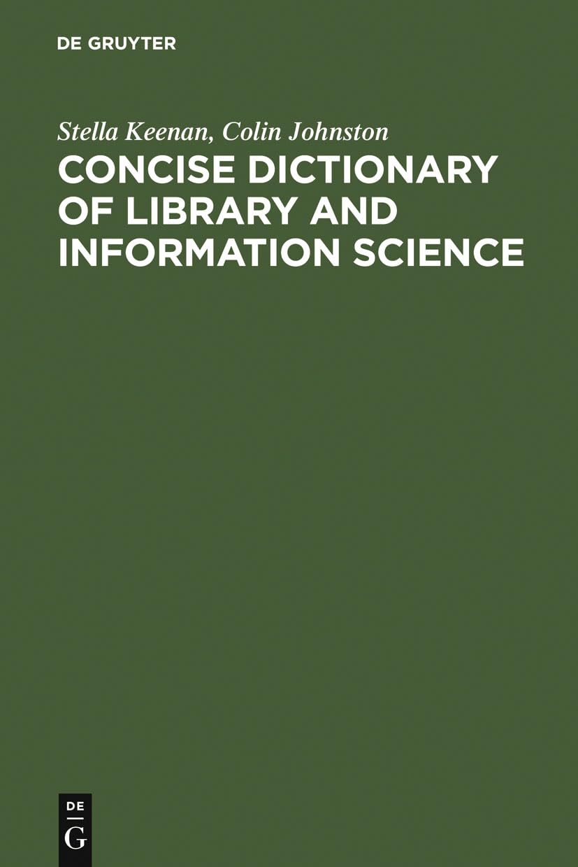 Concise Dictionary of Library and Information Science,New