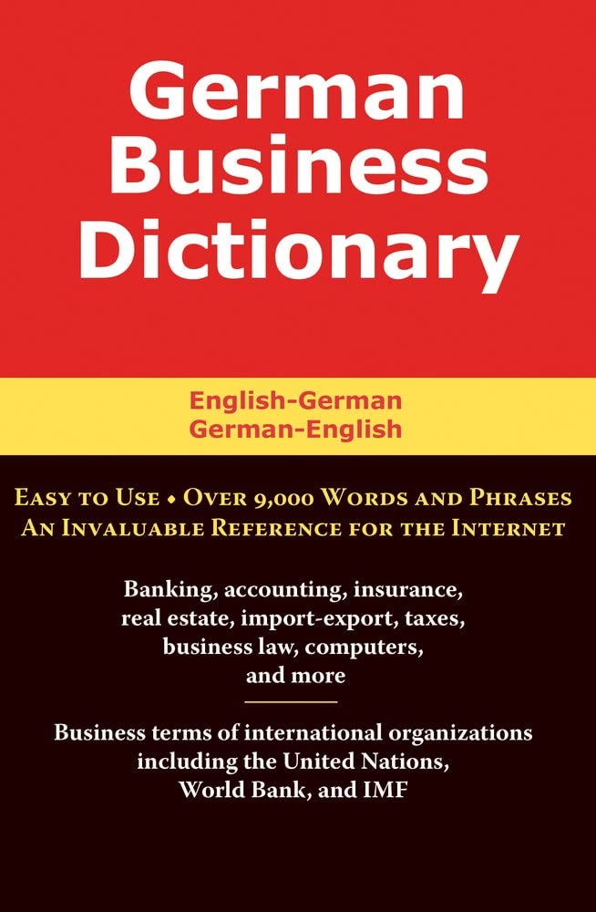 German Business Dictionary: Englishgerman, Germanenglish,New