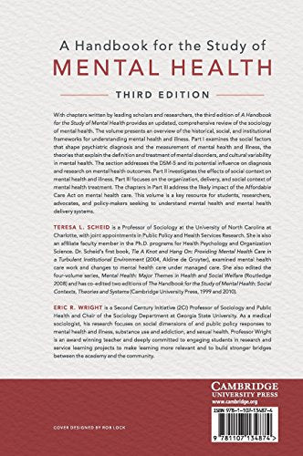 A Handbook for the Study of Mental Health: Social Contexts, Theories, and Systems,Used