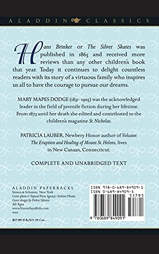 Hans Brinker or The Silver Skates (Aladdin Classics),Used