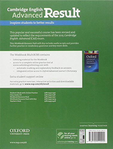 CAE Result Workbook witht Key + CDROM 2015 Edition,Used