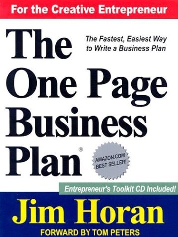 The One Page Business Plan For The Creative Entrepreneur