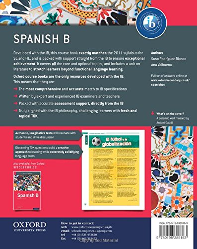 IB Spanish B: Course Book: Oxford IB Diploma Program,Used