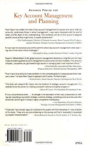 Key Account Management And Planning: The Comprehensive Handbook For Managing Your Company'S Most Important Strategic Asset,New