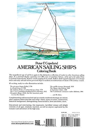 American Sailing Ships Coloring Book (Dover American History Coloring Books),Used