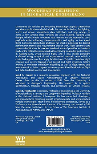 Flight Dynamics and System Identification for Modern Feedback Control: AvianInspired Robots (Woodhead Publishing in Mechanical ,Used