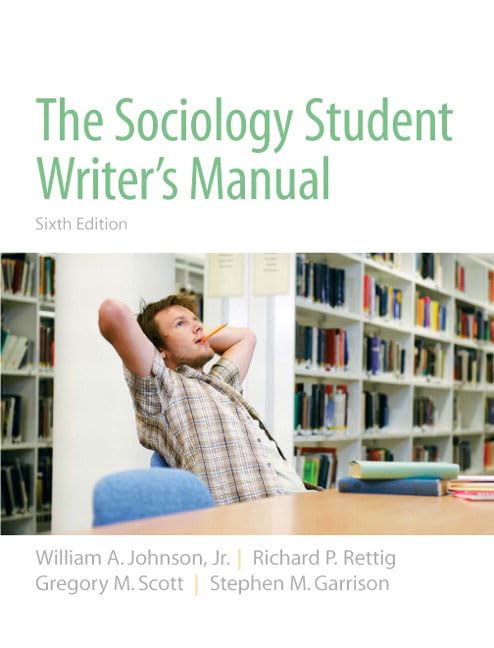 The Sociology Student Writer's Manual,Used