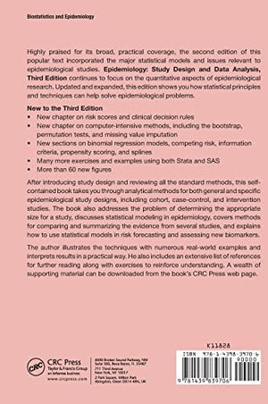 Epidemiology: Study Design and Data Analysis, Third Edition (Chapman & Hall/CRC Texts in Statistical Science),Used