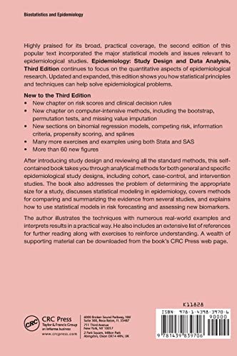 Epidemiology: Study Design and Data Analysis, Third Edition (Chapman & Hall/CRC Texts in Statistical Science),Used
