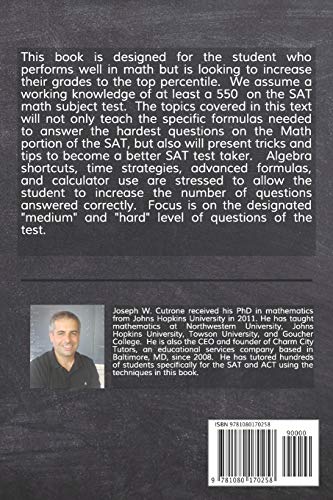 Advanced Strategies, Theorems and Tricks for the Math Section of the SAT,Used