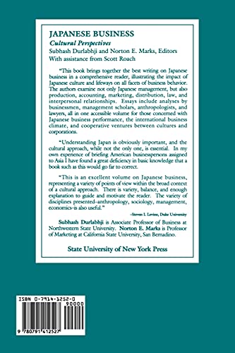 Japanese Business: Cultural Perspectives,Used