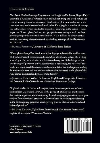 Frame, Glass, Verse: The Technology of Poetic Invention in the English Renaissance,Used