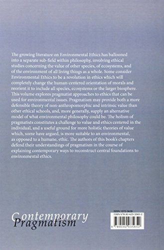 Pragmatism and Environmentalism (Contemporary Pragmatism),Used