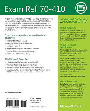 Exam Ref 70410 Installing and Configuring Windows Server 2012 R2 (MCSA),Used