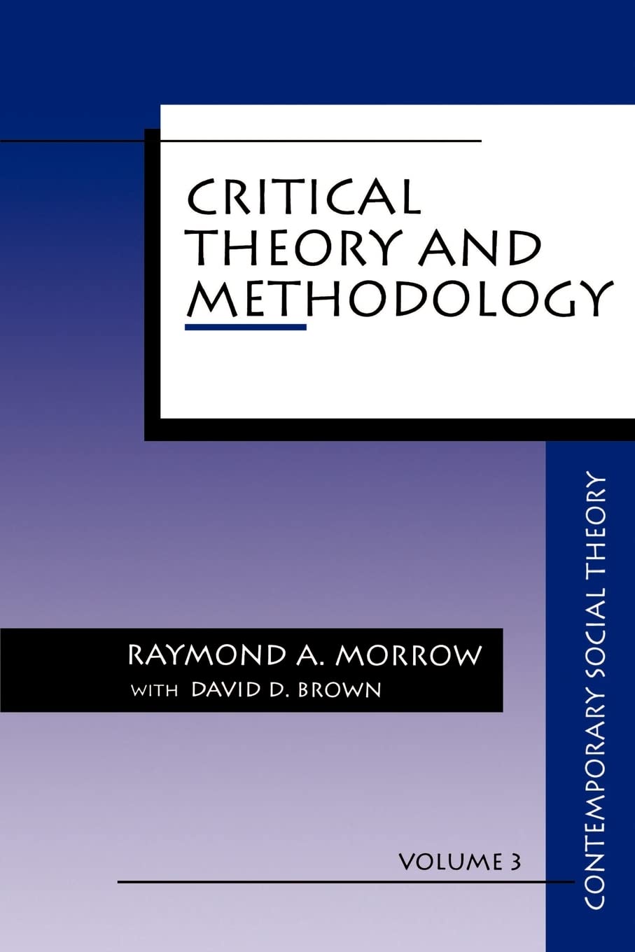 Critical Theory and Methodology (Contemporary Social Theory),Used