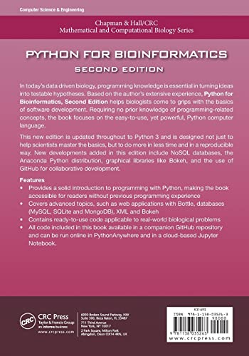 Python for Bioinformatics (Chapman & Hall/CRC Computational Biology Series),Used