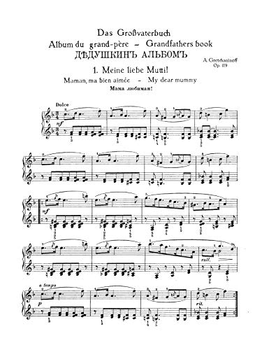 Grandfather's Book, Op. 119 (Kalmus Edition),Used