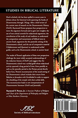 The Deuteronomic School: History, Social Setting, and Literature (Studies in Biblical Literature),New
