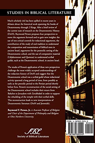 The Deuteronomic School: History, Social Setting, and Literature (Studies in Biblical Literature),New