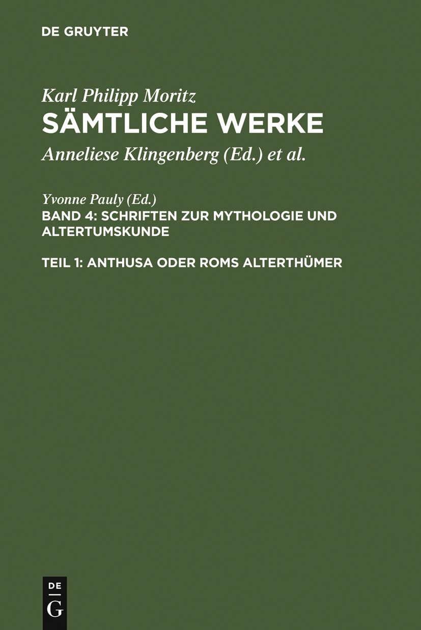 Anthusa Oder Roms Alterthmer (German Edition),Used