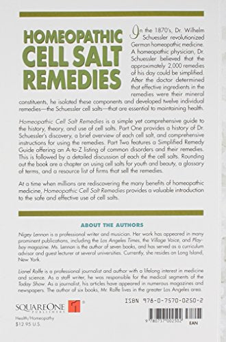 Homeopathic Cell Salt Remedies: Healing with Nature's Twelve Mineral Compounds,Used