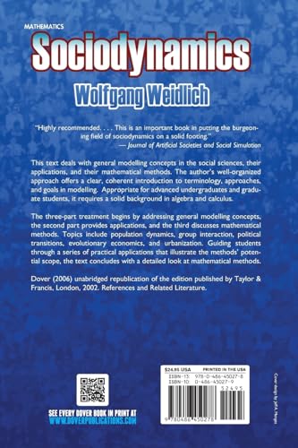 Sociodynamics: A Systematic Approach To Mathematical Modelling In The Social Sciences (Dover Books On Mathematics),New