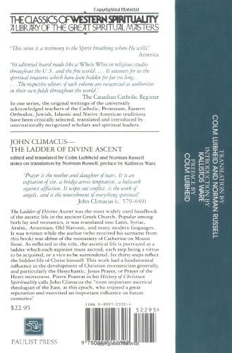 John Climacus: The Ladder of Divine Ascent (Classics of Western Spirituality (Paperback)),New