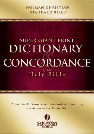 HCSB Super Giant Print Dictionary and Concordance,New