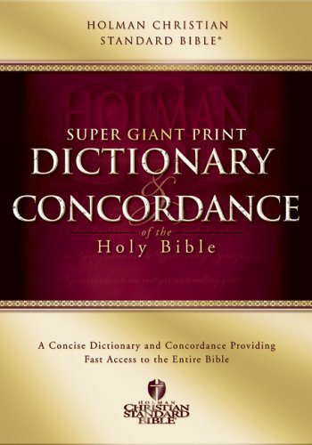 HCSB Super Giant Print Dictionary and Concordance,Used