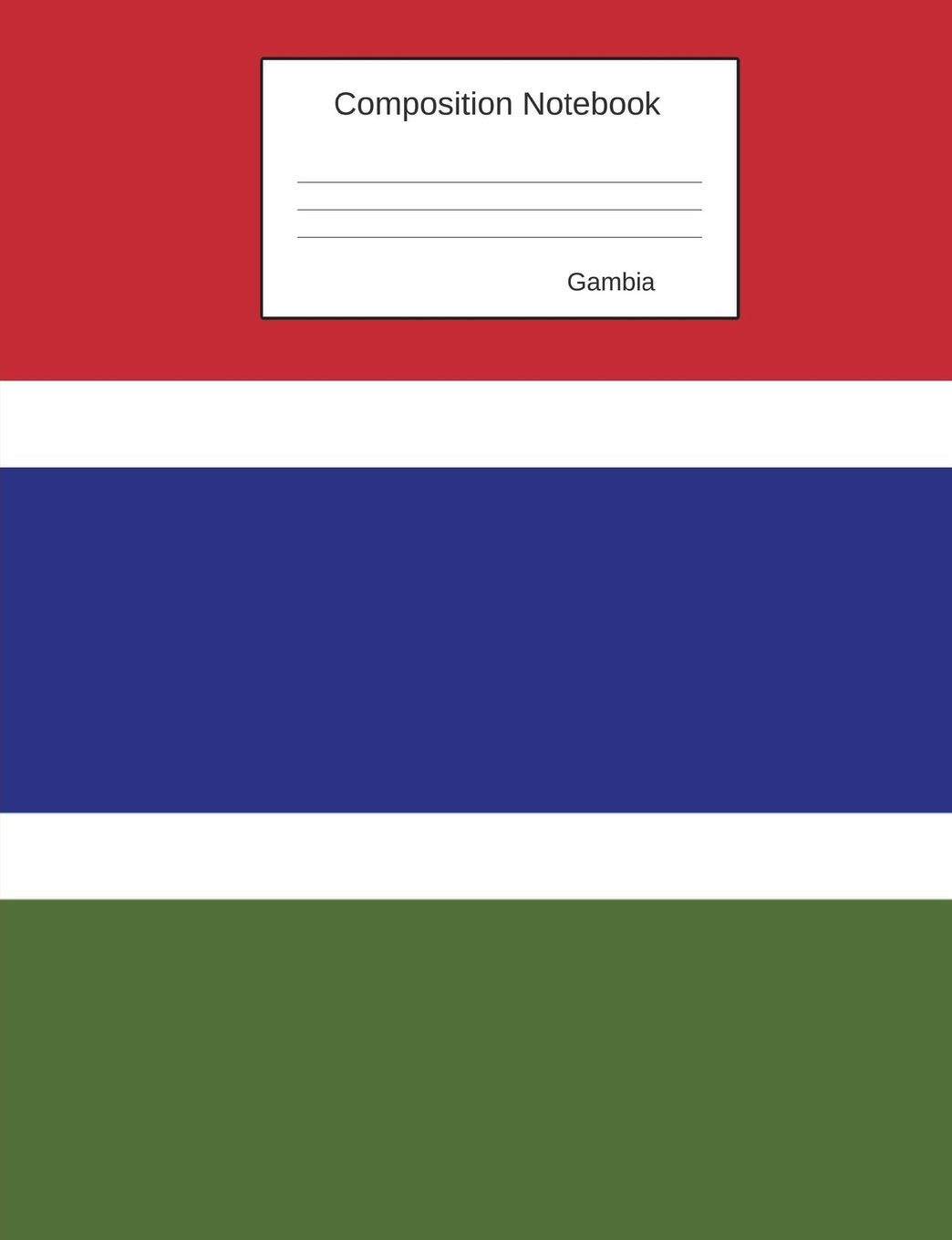 Gambia Composition Notebook: Graph Paper Book to write in for school, take notes, for kids, students, teachers, homeschool, Gamb,Used
