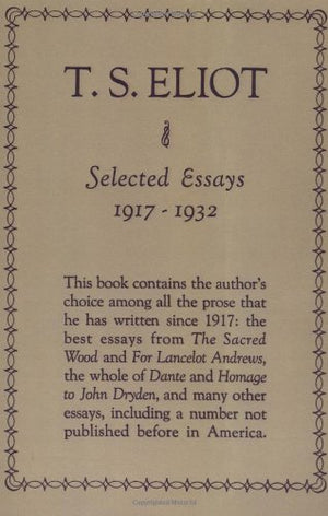 Selected Essays: 19171932,Used