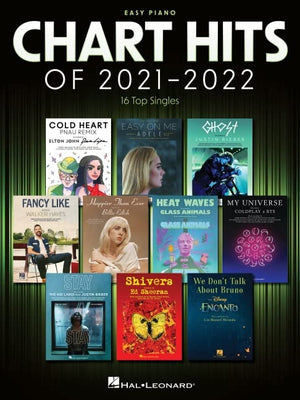 Chart Hits of 20212022: Easy Piano Songbook with Lyrics,Used