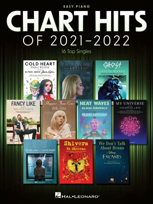 Chart Hits of 20212022: Easy Piano Songbook with Lyrics,Used