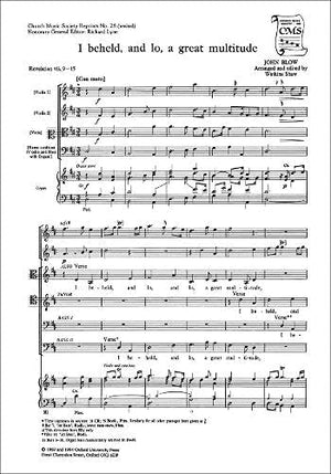 I beheld and lo, a great multitude (Church Music Society publications),Used