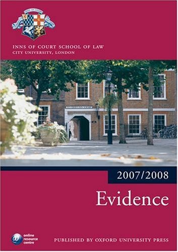 Evidence 20072008: 2007 Edition a 2007 ed. (Blackstone Bar Manual),Used