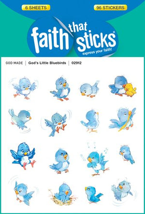 God'S Little Bluebirds (Faith That Sticks Stickers),New