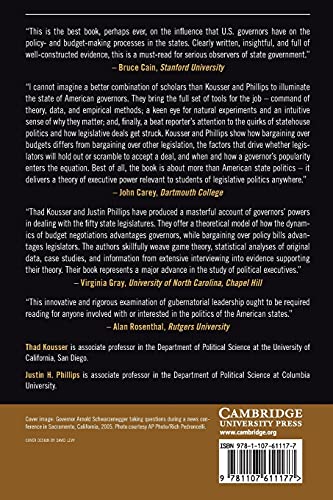 The Power of American Governors: Winning on Budgets and Losing on Policy,Used