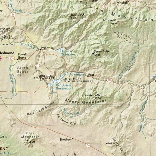 National Geographic Oregon Wall Map (40.5 x 30.25 in) (National Geographic Reference Map),Used