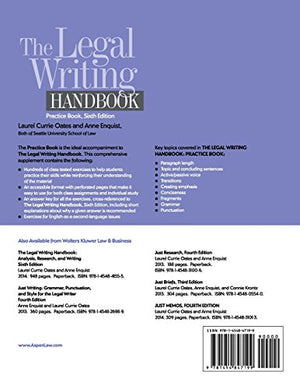 The Legal Writing Handbook: Practice Book (Aspen Coursebook),Used
