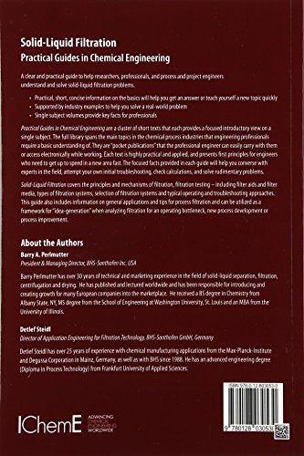 SolidLiquid Filtration: Practical Guides in Chemical Engineering,Used