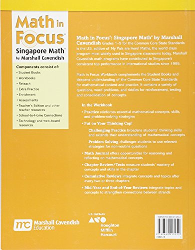 Student Workbook, Book B Grade 1 (Math in Focus: Singapore Math),New