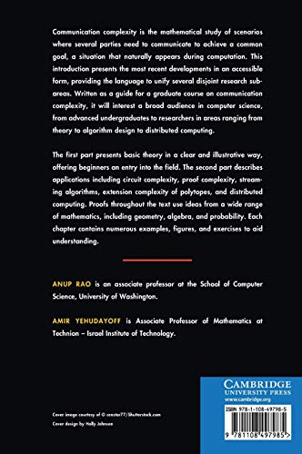 Communication Complexity: and Applications,Used