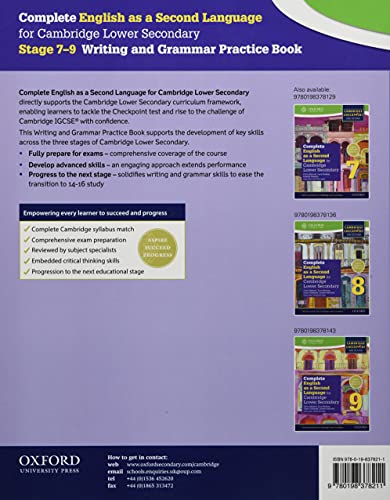 Complete English as a Second Language for Cambridge Secondary 1 Writing and Grammar Practice Book (CIE IGCSE Complete Series),Used
