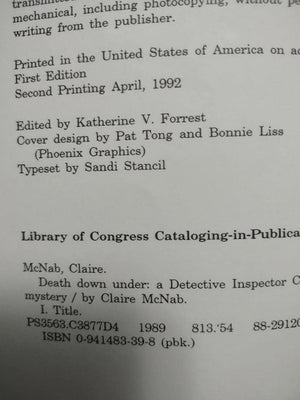 Death Down Under (A Detective Inspector Carol Ashton Mystery, No 3)