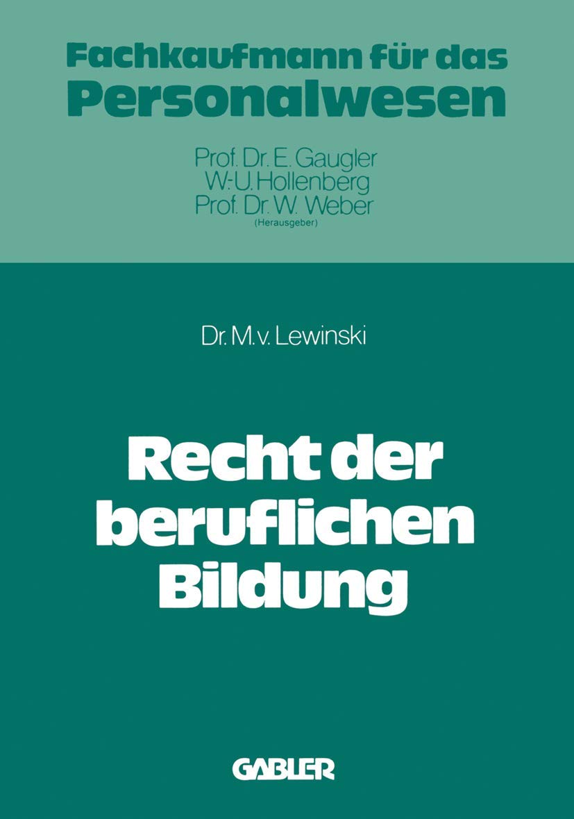 Recht der beruflichen Bildung (German Edition),Used