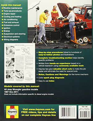 Cengage Learning Jeep Wrangler 1987  2011 Repair Manual,Used