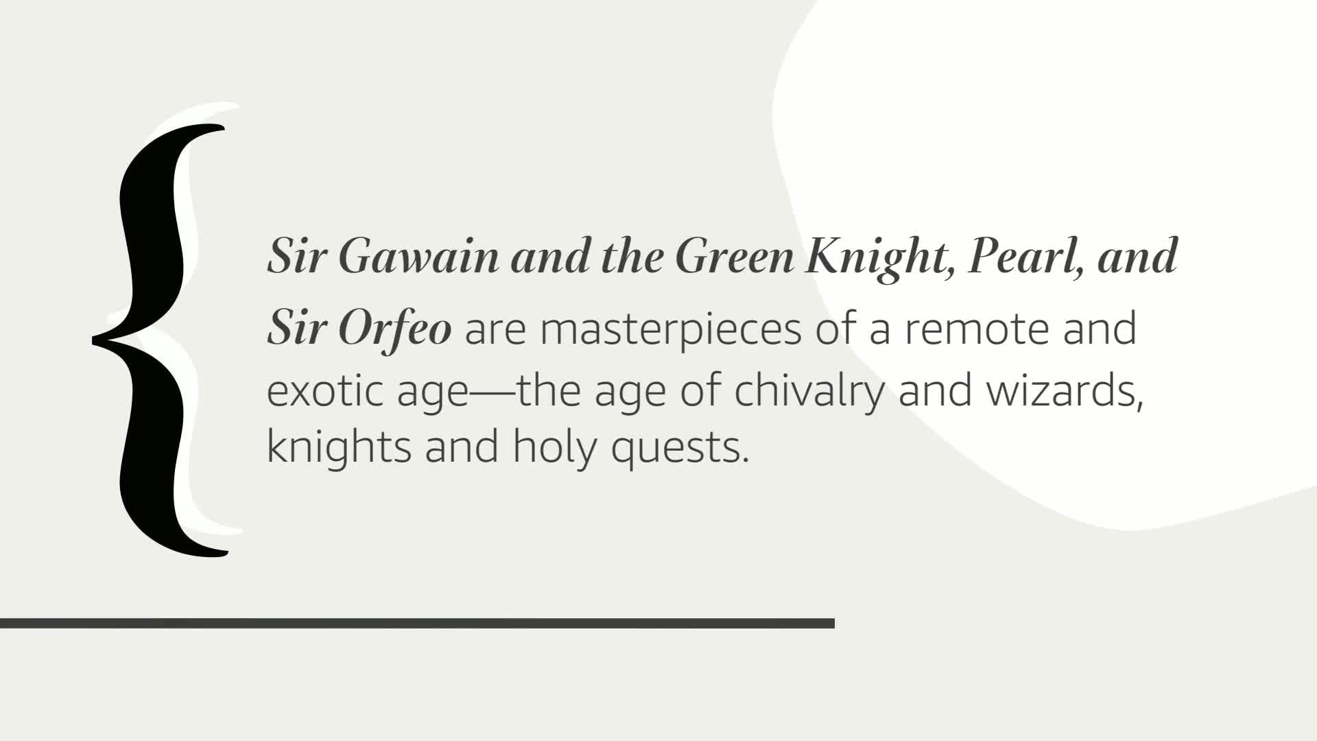 Sir Gawain and the Green Knight; Pearl; [and] Sir Orfeo,Used
