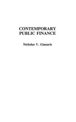 Contemporary Public Finance (Contributions in Economics and),New