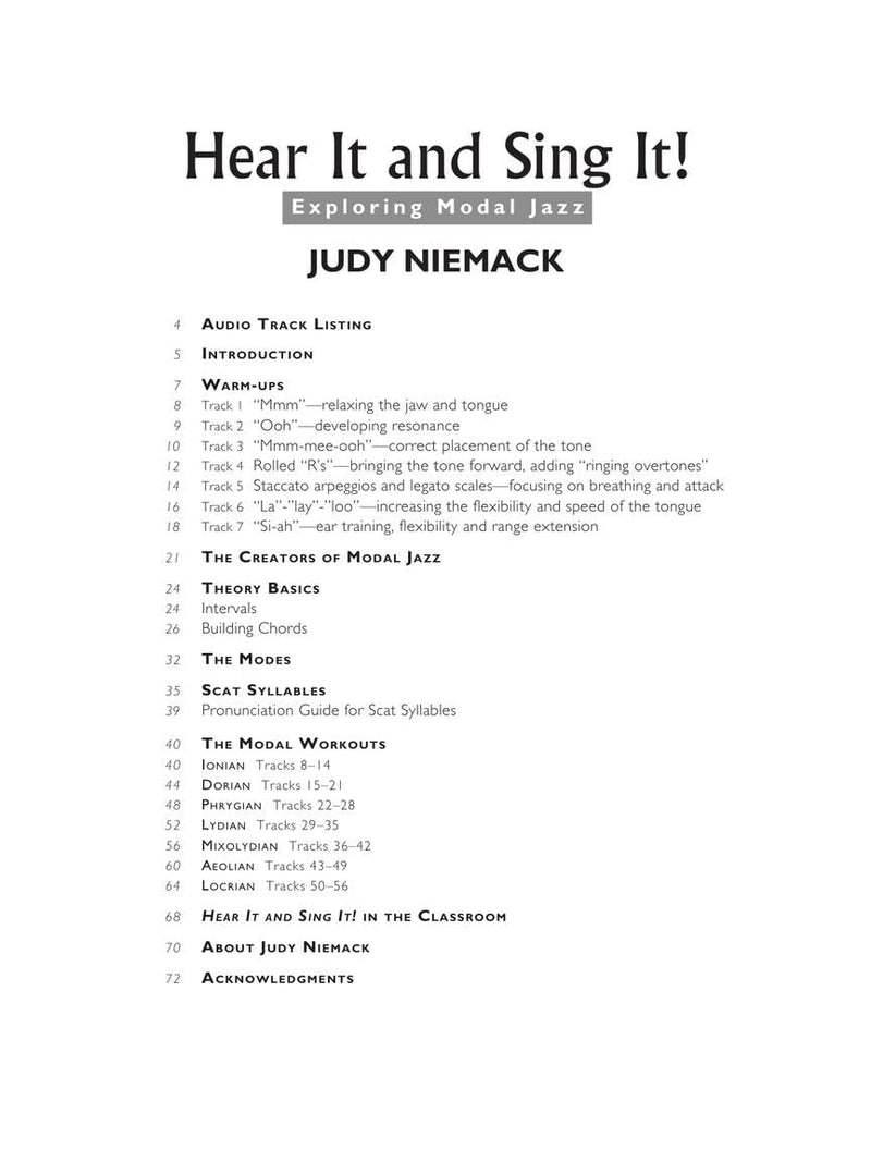 Hear It and Sing It! Exploring Modal Jazz Book/Online Audio,New