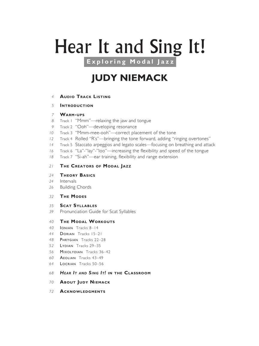 Hear It and Sing It! Exploring Modal Jazz Book/Online Audio,New
